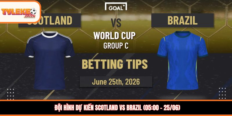 Đội hình dự kiến Scotland vs Brazil